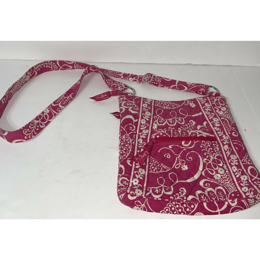 Vera Bradley Hipster Crossbody Twirly Bird Pink FLAW